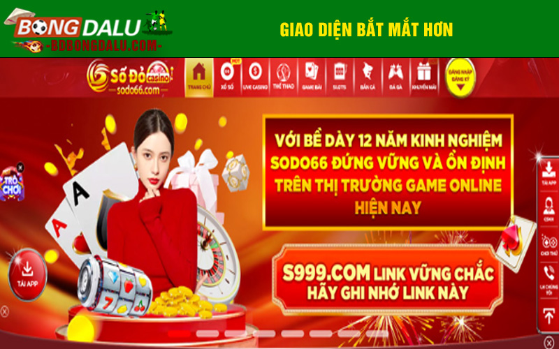 Sodo66vn.org tân trang lại giao diện chính thức của cổng game