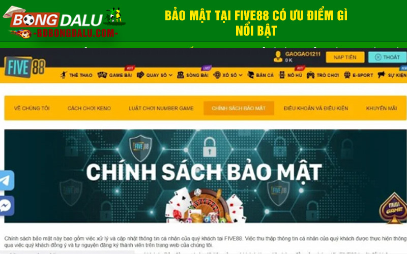 Chính sách bảo mật Five88