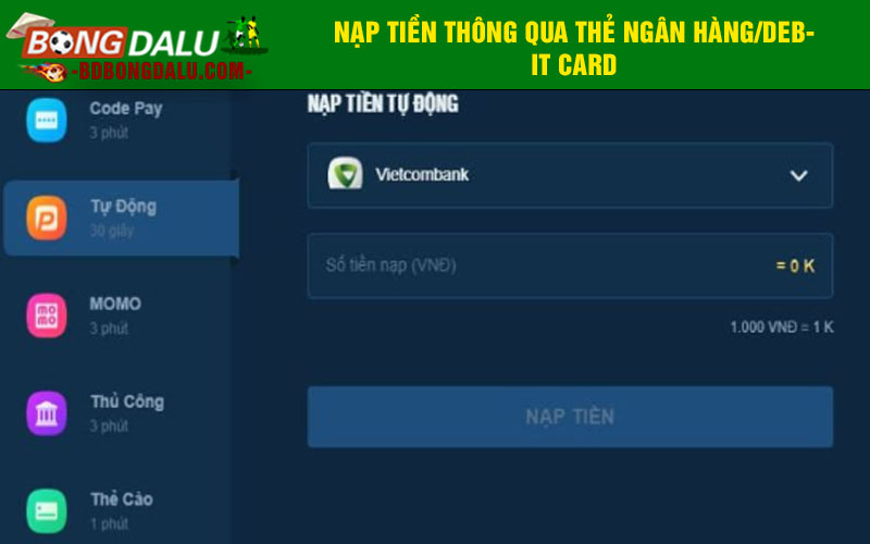 Các phương thức nạp tiền phổ biến tại Vinbet