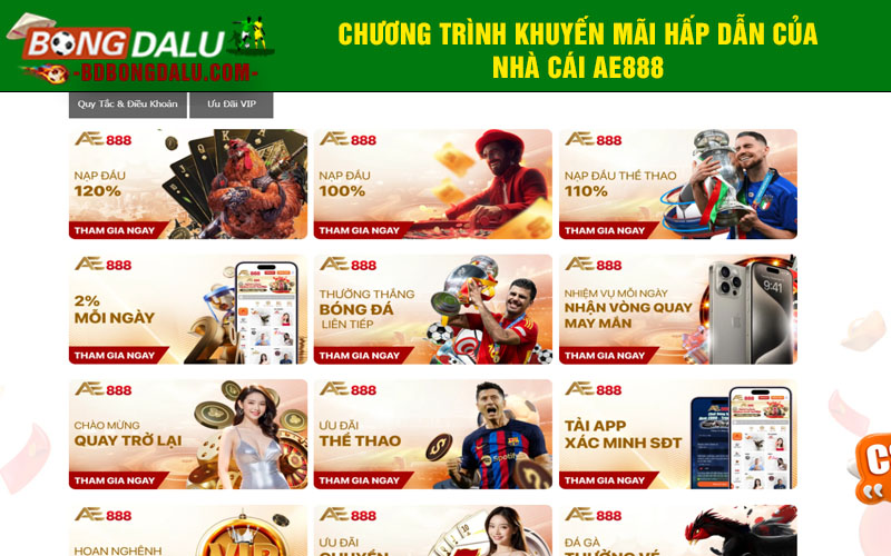 Chương trình khuyến mãi hấp dẫn của nhà cái Ae888