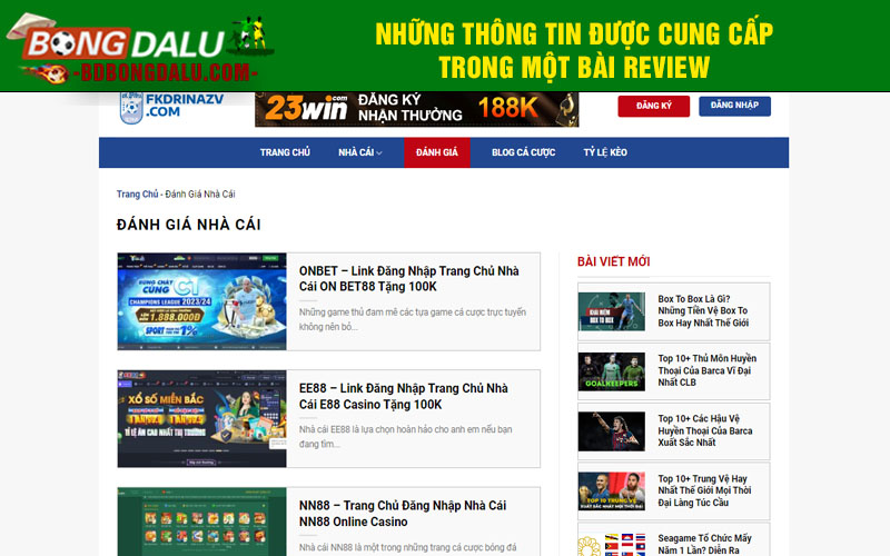 Những thông tin được cung cấp tại website FKDRINAZV.COM
