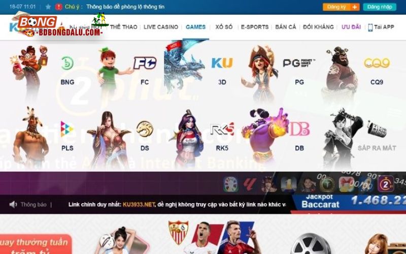 Các sảnh game HOT