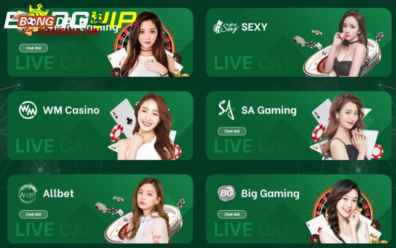 Tổng hợp các game trong Casino Bongvip kịch tính nhất