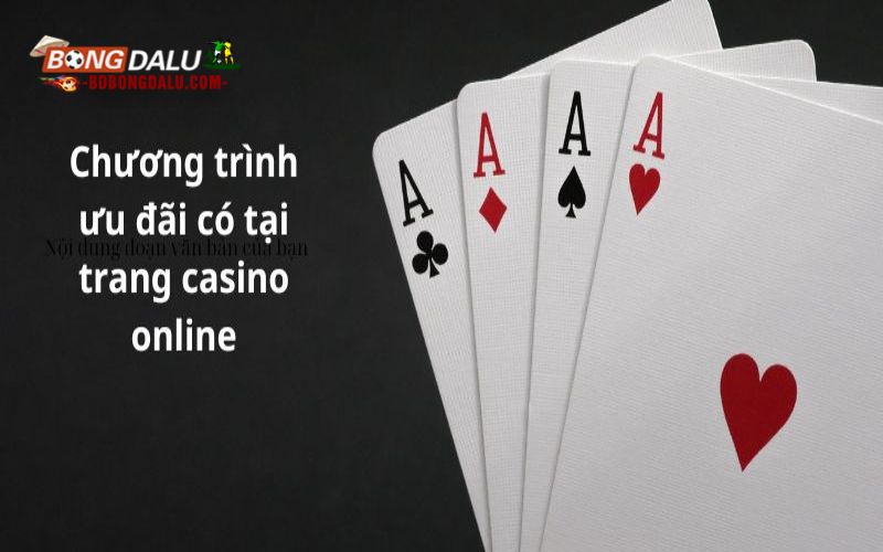 Sự kiện khuyến mãi ở casino online