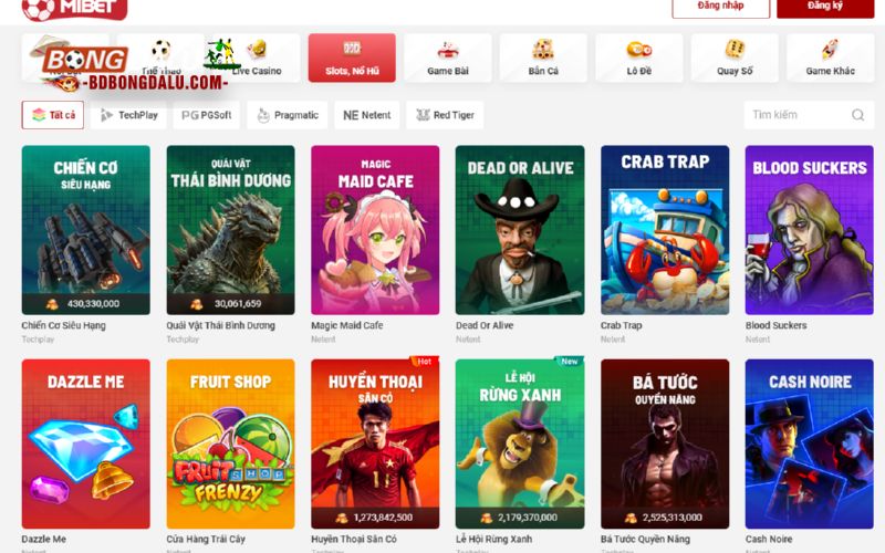 Một số game slot hot nhất tại Mibet
